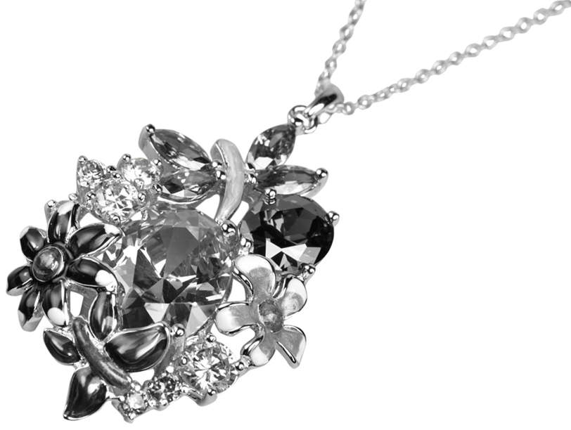 lilac flower necklace