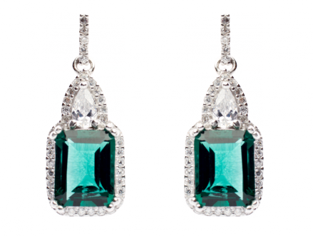 emerald green earrings